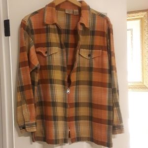 Mountain lake plaid shirt